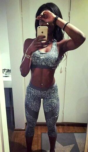 African cutie Kaddia Sagnia which got sexy athletic body show her selfies
