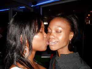 black girls tongue kissing