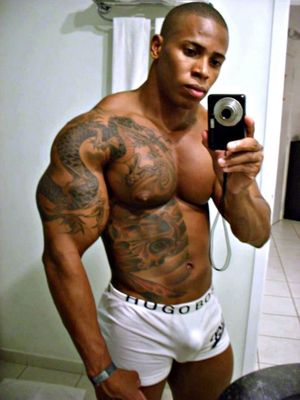 black muscular men